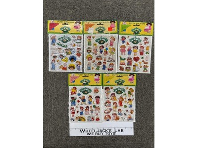 Cabbage Patch Kids LOT of 5 1983 Puffy Stick-Ons Stickers, SEALED