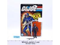 Cobra Officer V1 Swivel Arms 100% Complete w/Cardback G.I. Joe1983 Hasbro Figure