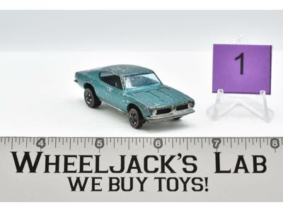 Custom Barracuda #1 Aqua 1968 Redline Hot Wheels Mattel Vintage RL