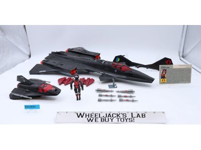 Cobra Night Raven S3P 100% Complete GI Joe 1986 Hasbro Action Figure Vehicle