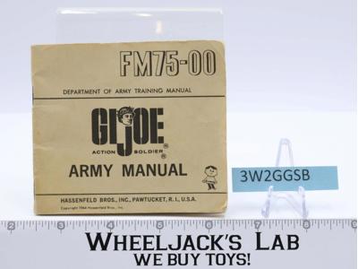 FM75-00 GI Joe Action Soldier Army Manual 1964 Hasbro Action ARAH Vintage