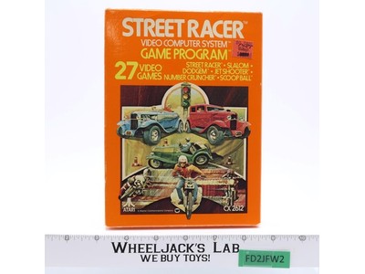 Street Racer W/ Box + Manual ATARI 2600 1978 Vintage Game Cartridge