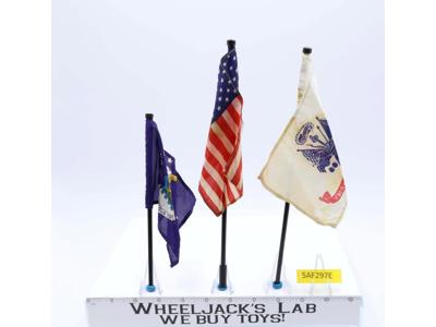 Lot of 3 G.I. Joe Military Branches Flags 1960s Vintage Hasbro 12" Accessory