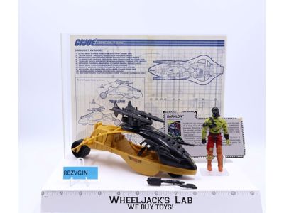 Darklon's Evader W/ Darklon Complete GI Joe 1989 Hasbro Action Figure Vehicle