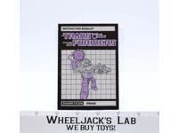 Gnaw Instruction Manual Booklet 1986 Hasbro G1 Transformers