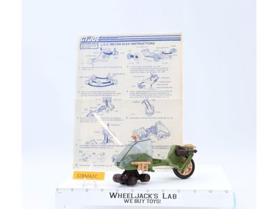 LCV Recon Sled 100% Complete GI Joe 1986 Hasbro Action Figure Vehicle Vintage
