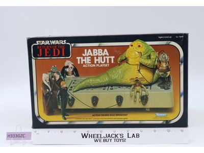 Jabba the Hutt Action Playset 100% Complete W/Box Star Wars 1983 Kenner Vintage