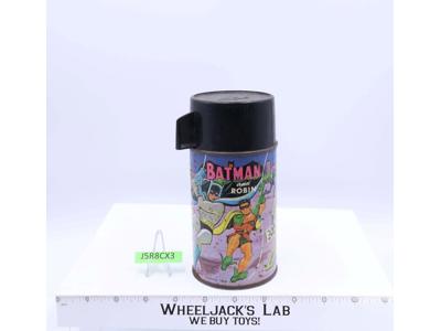 Batman and Robin Metal  Thermos 1966 Aladdin National Periodicals Vintage