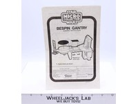 Bespin Gantry Instructions Micro Collection ORIGINAL 1982 Star Wars