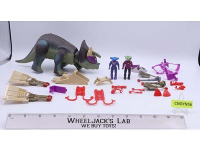 Triceratops W/Hammerhead & Sidewinder Dino Riders 1989 Tyco Toys Action Figure