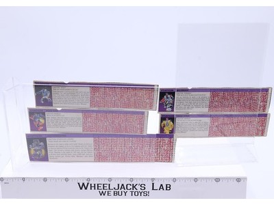 Menasor Lot of 5 Action Figure Tech Specs 1986 Vintage Hasbro G1 Transformers