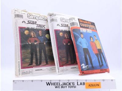 Star Trek Costume Patterns by Simplicity #8028 Size A #9395 Size AA #9394 Size B