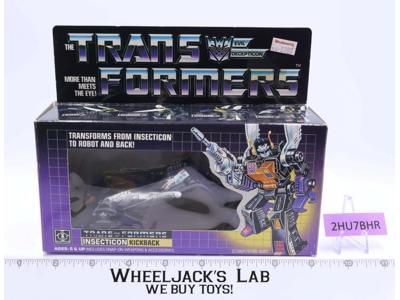 Kickback W NICE BOX & FIGURE 100% Complete 1985 Vintage Hasbro G1 Transformers