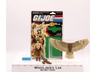 Raptor V1 100% Complete W/Cardback 1986 GI Joe Hasbro Vintage Action Figure