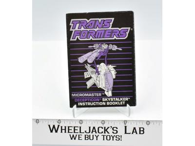 Skystalker Action Figure Instruction Manual Booklet 1988 Hasbro G1 Transformers
