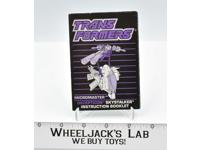 Skystalker Action Figure Instruction Manual Booklet 1988 Hasbro G1 Transformers