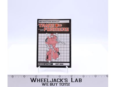 Hot Rod Instruction Manual Booklet Action Figure 1986 Hasbro G1 Transformers