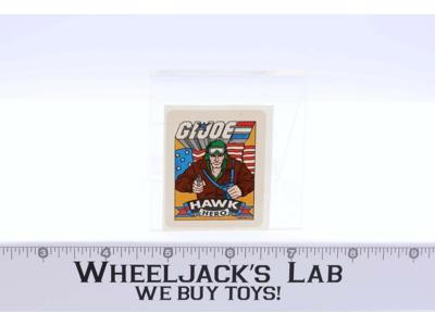 Milton Bradley Hawk Collector Card Sticker GI Joe 1986 Hasbro Vintage