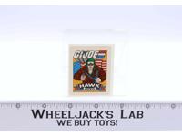 Milton Bradley Hawk Collector Card Sticker GI Joe 1986 Hasbro Vintage