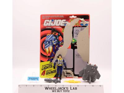 Major Bludd Sonic Fighter 100% Complete W/ Cardback 1990 GI Joe Hasbro Vintage