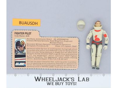 Ace V1 100% Complete G.I. Joe 1983 Hasbro Vintage Action Figure