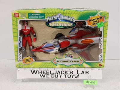 Red Strata Cycle 100% Complete Power Rangers Time Force 2001 Bandai Figure