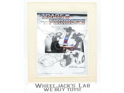Jazz Autobot Friendly Reflections Framed Mirror Hasbro G1 Transformers 1984