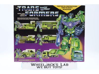 Devastator 100% Complete W/Box & Insert 1985 Vintage G1 Transformers Figure