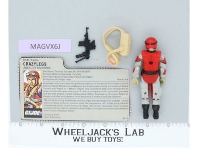 Crazylegs V1 100% Complete G.I. Joe 1987 Hasbro Vintage Action Figure