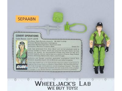 Lady Jaye V1 100% Complete G.I. Joe 1985 Hasbro Vintage Action Figure