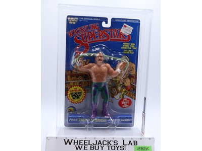 Jake the Snake Roberts AFA GRADED 80 WWF Wrestling Superstars 22-Back LJN