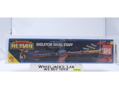 Electronic Skeletor Skull Staff AFA GRADED 80+ He-Man 1990 MOTU NEW SEALED