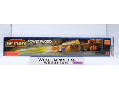 He-Man Electronic Powersword AFA POP 1 GRADED 80+ 1990 MOTU TAPE SEALED
