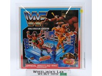 WWF Official Wrestling Ring BLUE BASE Playset AFA GRADED 85 TAPE SEALED 1990