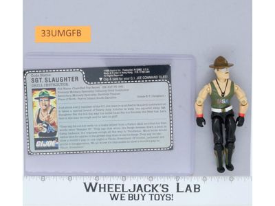 Sgt. Slaughter V1 100% Complete G.I. Joe 1985 Hasbro Vintage Action Figure