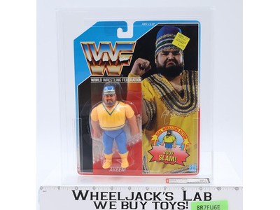 Akeem AFA POP 1 GRADED 85+ 85/85/90 WWF Series 1 12-Back 1990 Ages 4 & Up Text