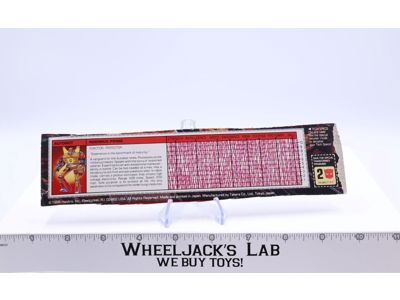 Rodimus Prime Action Figure Tech Spec 1986 Vintage Hasbro G1 Transformers