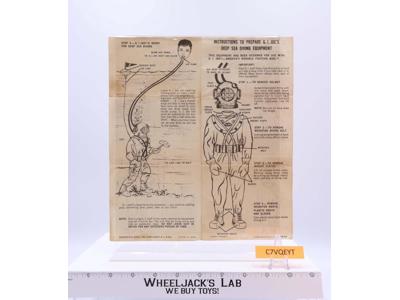 GI Joe Special Instructions Deep Sea Diving Equipment 1965 Hassenfeld Vintage