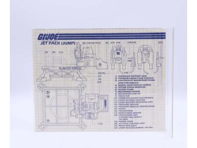 Jet Pack (Jump) 1986 ORIGINAL Instructions / Blueprints G.I. Joe
