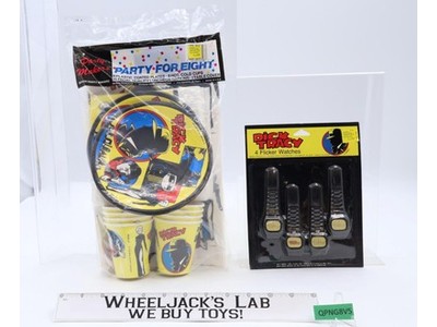Dick Tracy Party for Eight + Party Favor Flicker Watches Party Makers NEW SEALED