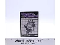Bombshell Action Figure Instruction Manual Booklet 1985 Hasbro G1 Transformers