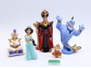 Lot of 5 Porcelain Bisque Figurine Aladdin Disney Jafar Genie Jasmine Abu