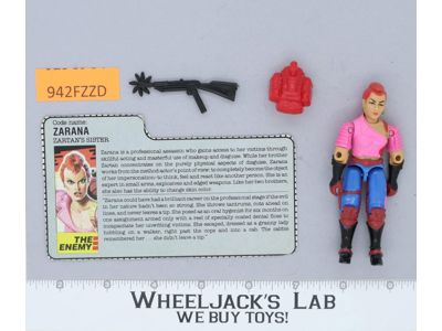 Zarana EARRINGS V1 100% Complete G.I. Joe 1986 Hasbro Vintage Action Figure