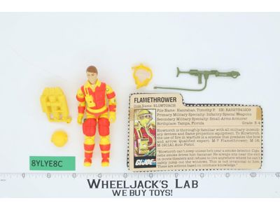 Blowtorch V1 100% Complete G.I. Joe 1984 Hasbro Vintage Action Figure