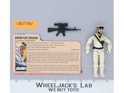 Frostbite V1 100% Complete G.I. Joe 1985 Hasbro Vintage Action Figure