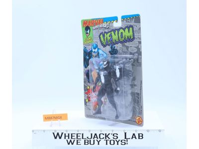 Venom Flicking Tongue Marvel Super Heroes 1992 Toybiz Vintage Action Figure MOSC