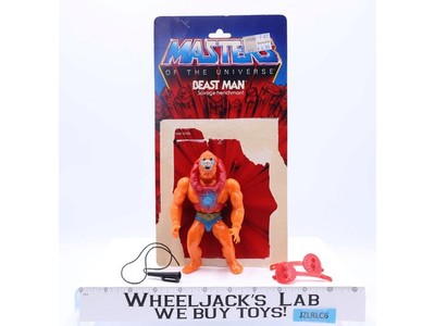 Beast Man W/12 CARDBACK Complete He-Man Masters of the Universe MOTU 1982 Mattel