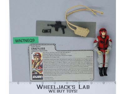 Crazylegs V1 100% Complete G.I. Joe 1987 Hasbro Vintage Action Figure