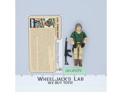 Crankcase V1 RED CARD BACK 100% Complete G.I. Joe 1985 Hasbro Vintage Figure