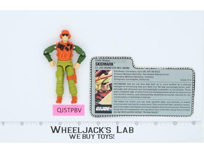 Skidmark V1 100% Complete G.I. Joe 1988 Hasbro Vintage Action Figure